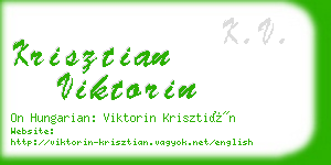 krisztian viktorin business card